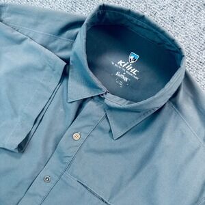 Kuhl Renegade Tufflex Men's M Gray Short Sleeve Tech Shirt Hiking Camping *Read